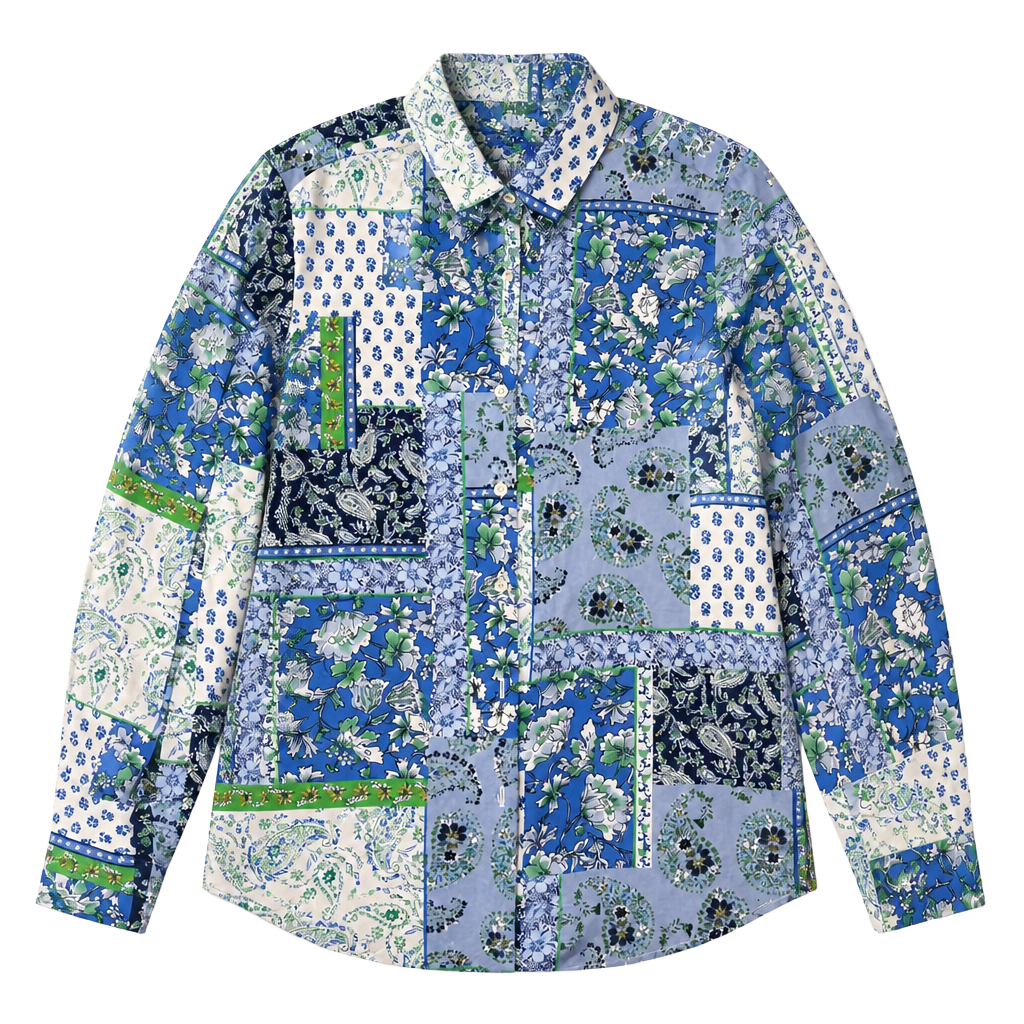Joan Rivers Patchwork Print Crepe Polyester Tunic Blouse Plus Size Women's 20W
B184JC 1