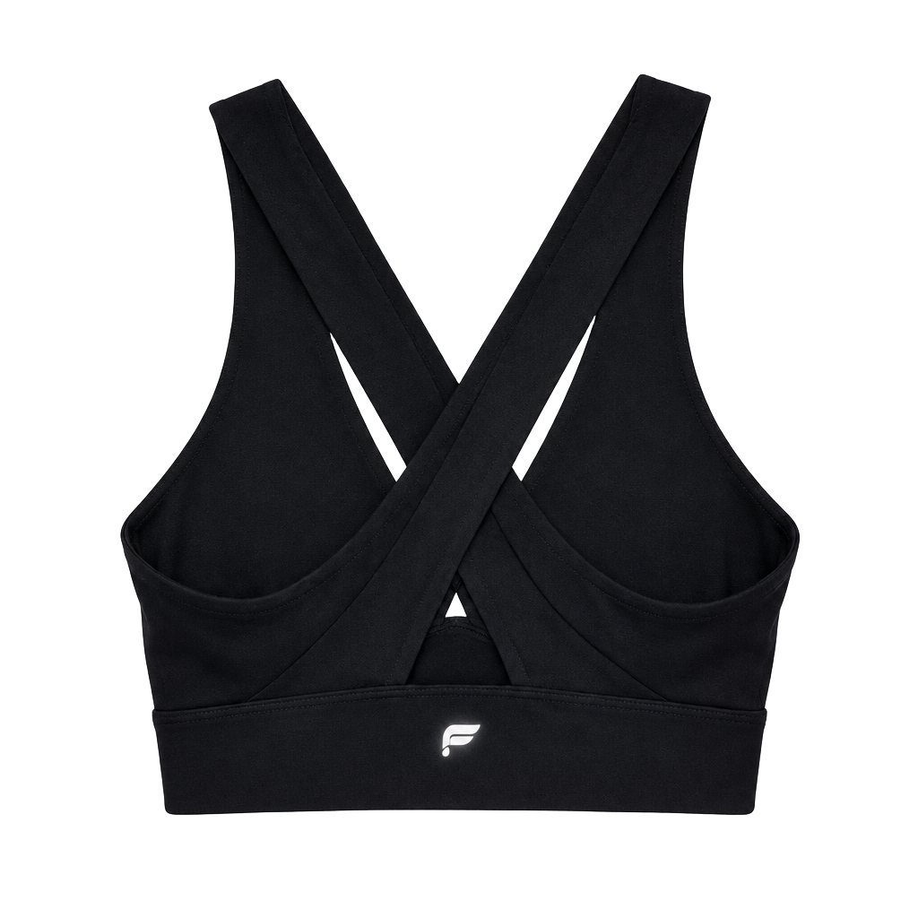 Fabletics Black Crossback Sports Bra 1