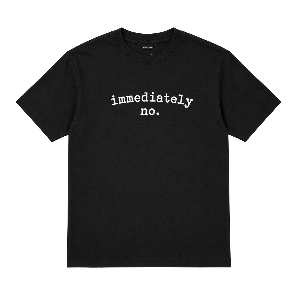 Immediately No T-Shirt Size Medium Black Graphic Tee 1