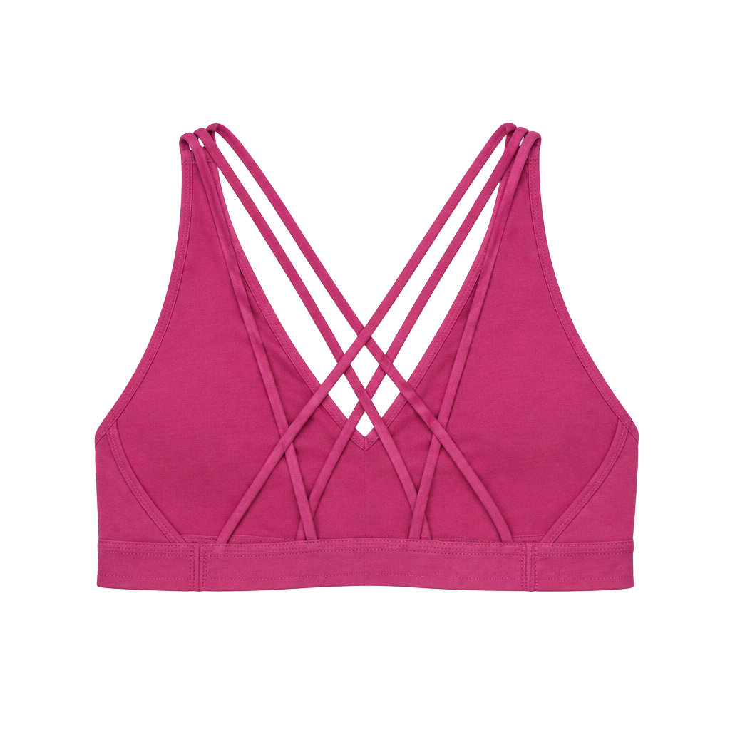 Fabletics Pink Criss Cross Sports Bra 1