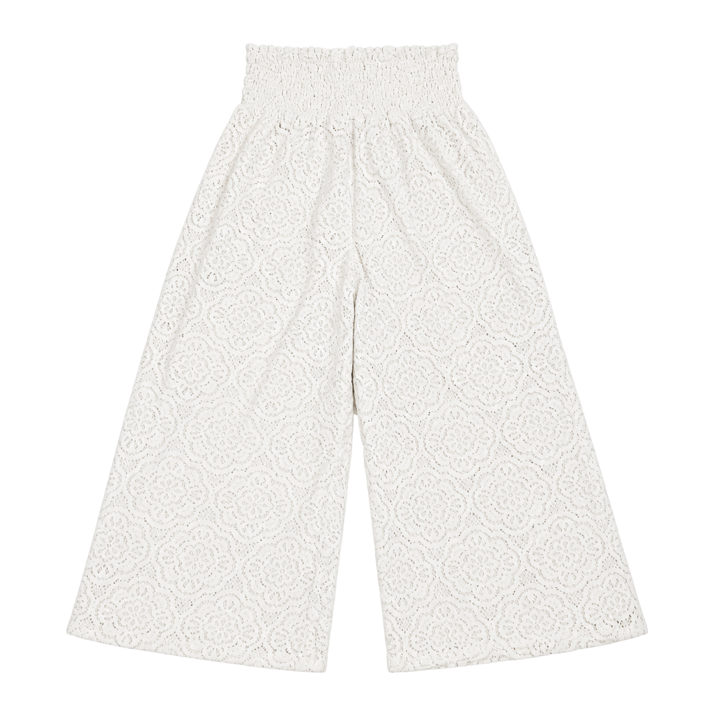 Aerie Crochet Lace Pants Size M White Smocked 1