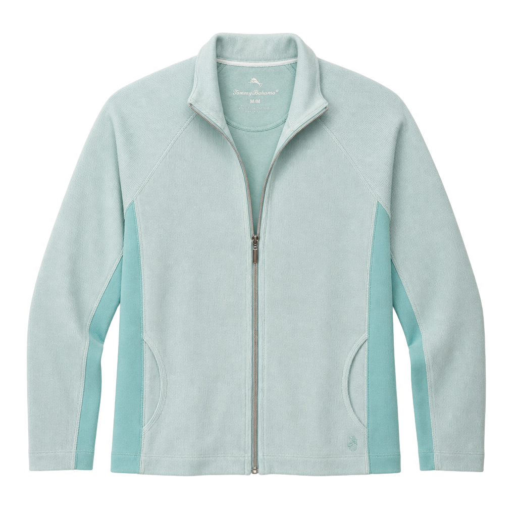 Tommy Bahama Aruba Full Zip Size M Plume Jacket Sweatshirt 1