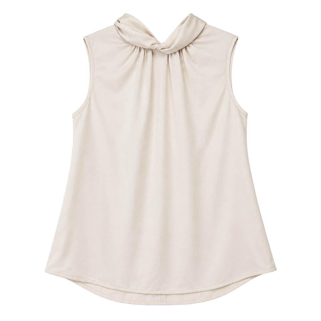 Anne Klein Ivory Sleeveless Cowl Neck Top Size 16 1