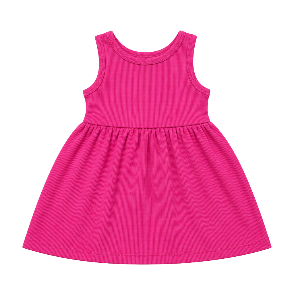 Cat & Jack Pink Ribbed Tank Dress 1