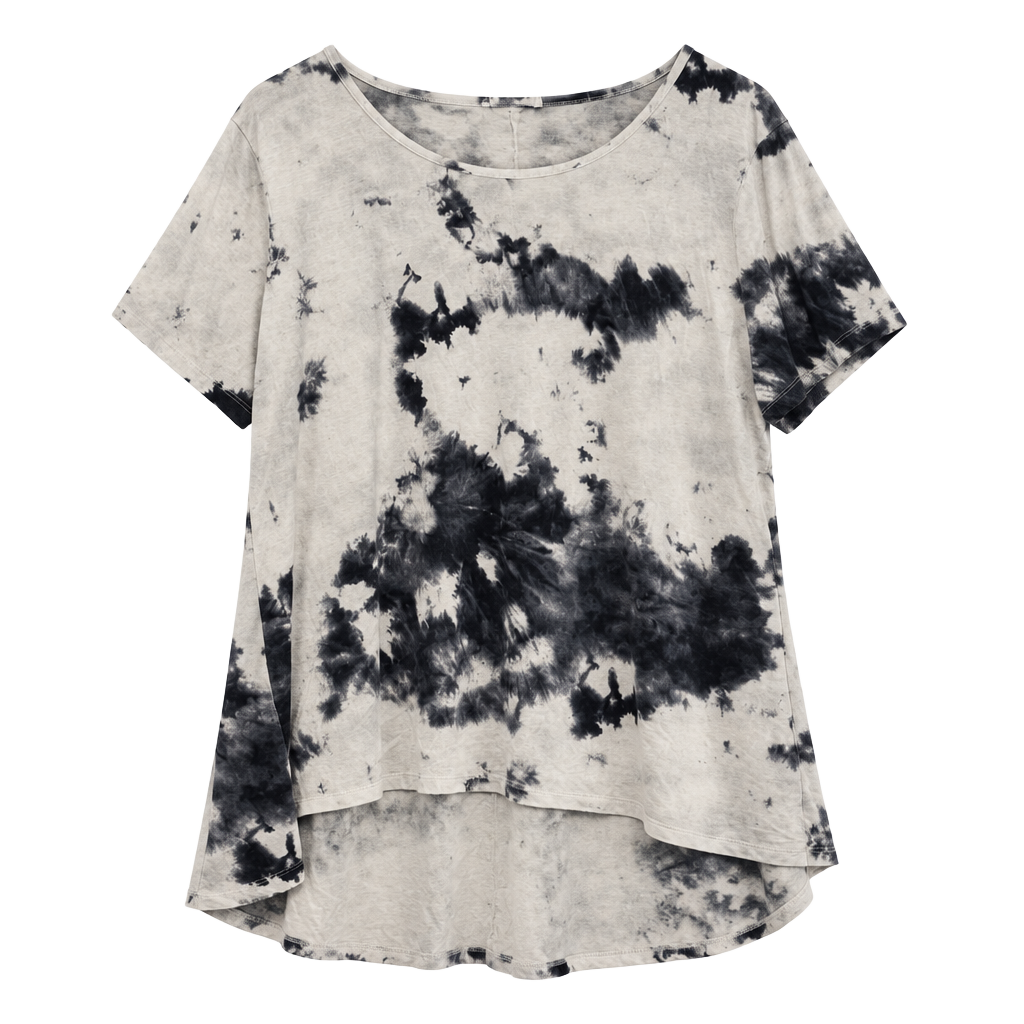 Philosophy Woman Republic Clothing Tunic Size 1X Blue Tie Dye High Low 1