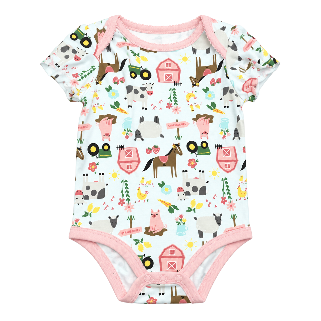 John Deere Farm Animals Bodysuit Size 6/9M 1