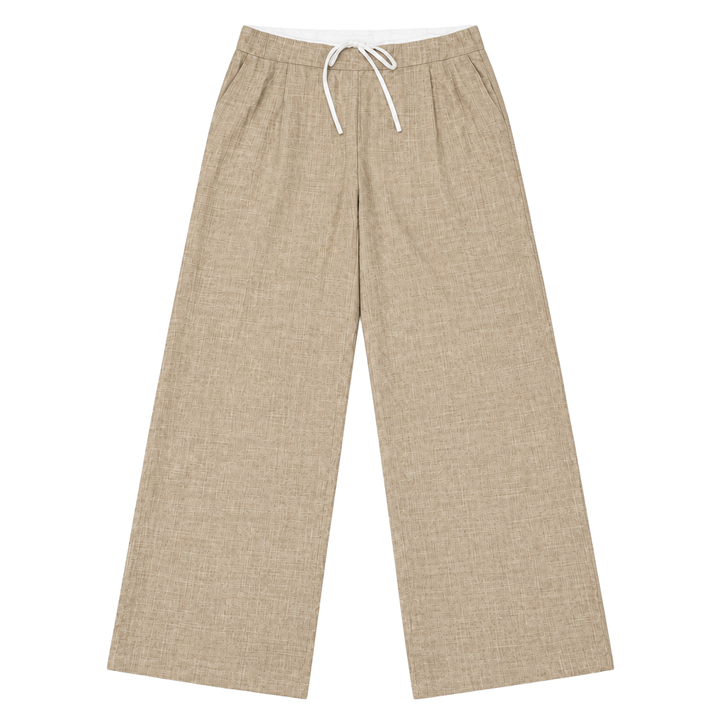 Hyfve Wide Leg Pants Size Women’s M Khaki Linen Style 1