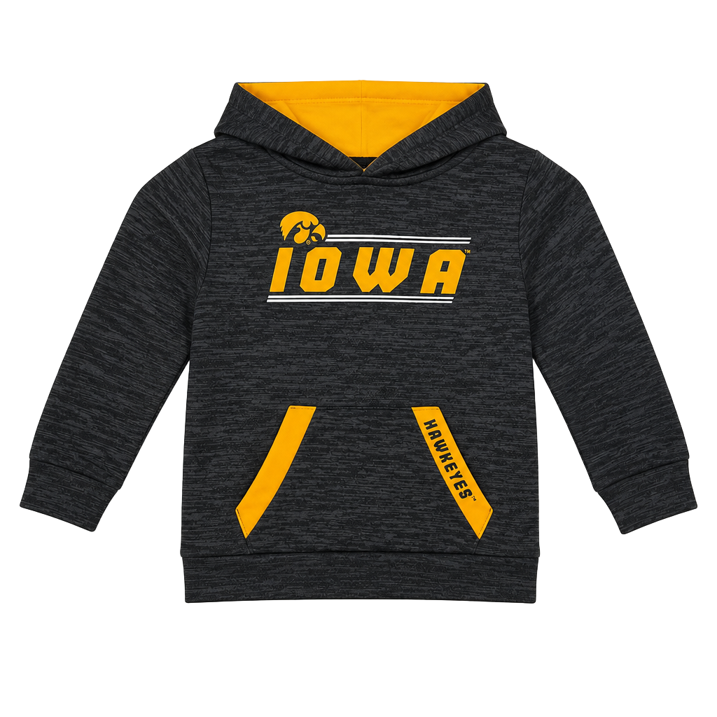 Colosseum Iowa Hawkeyes Toddler Hoodie Size 3T Black Yellow Pullover 1