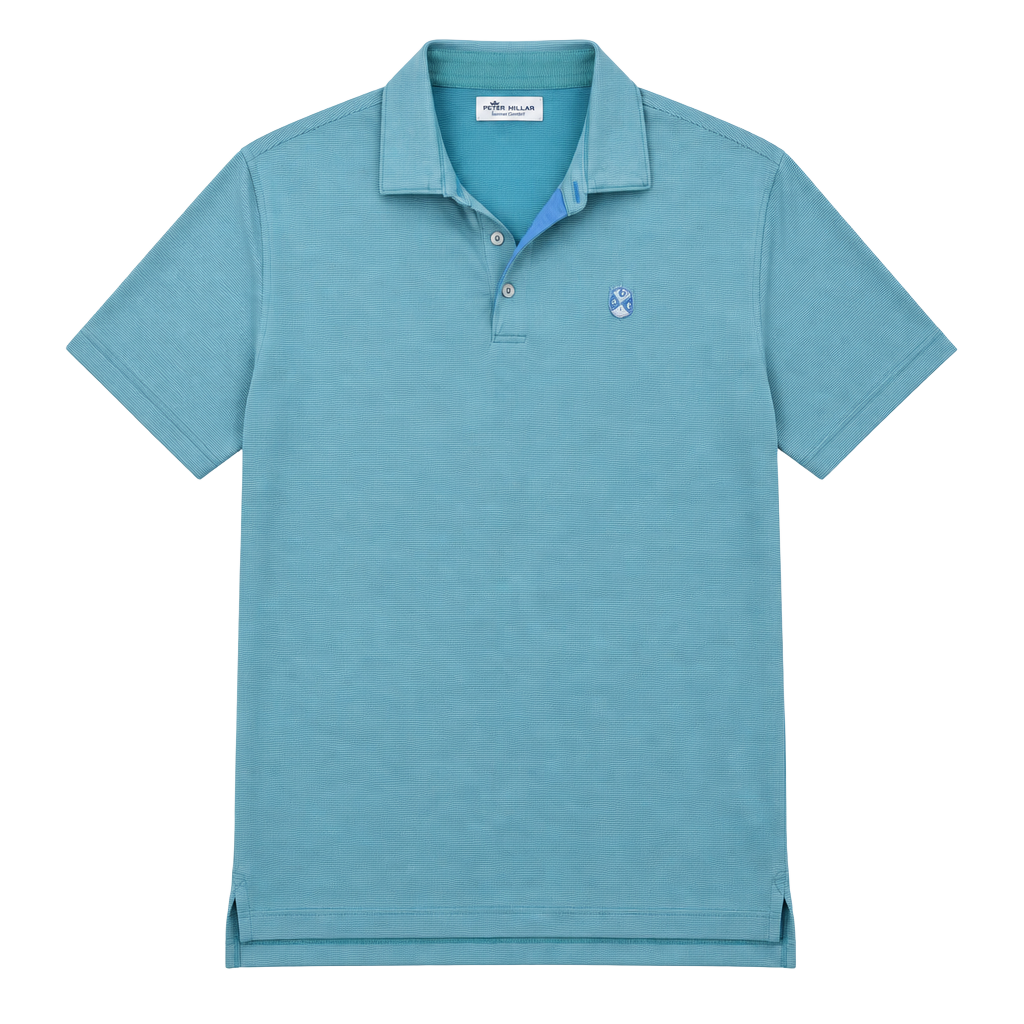 Peter Millar Summer Comfort Polo Shirt Size XL Blue Striped Golf 1