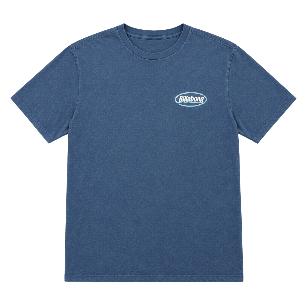 Billabong Premium Tee T-Shirt Size Medium Blue Graphic Logo 1