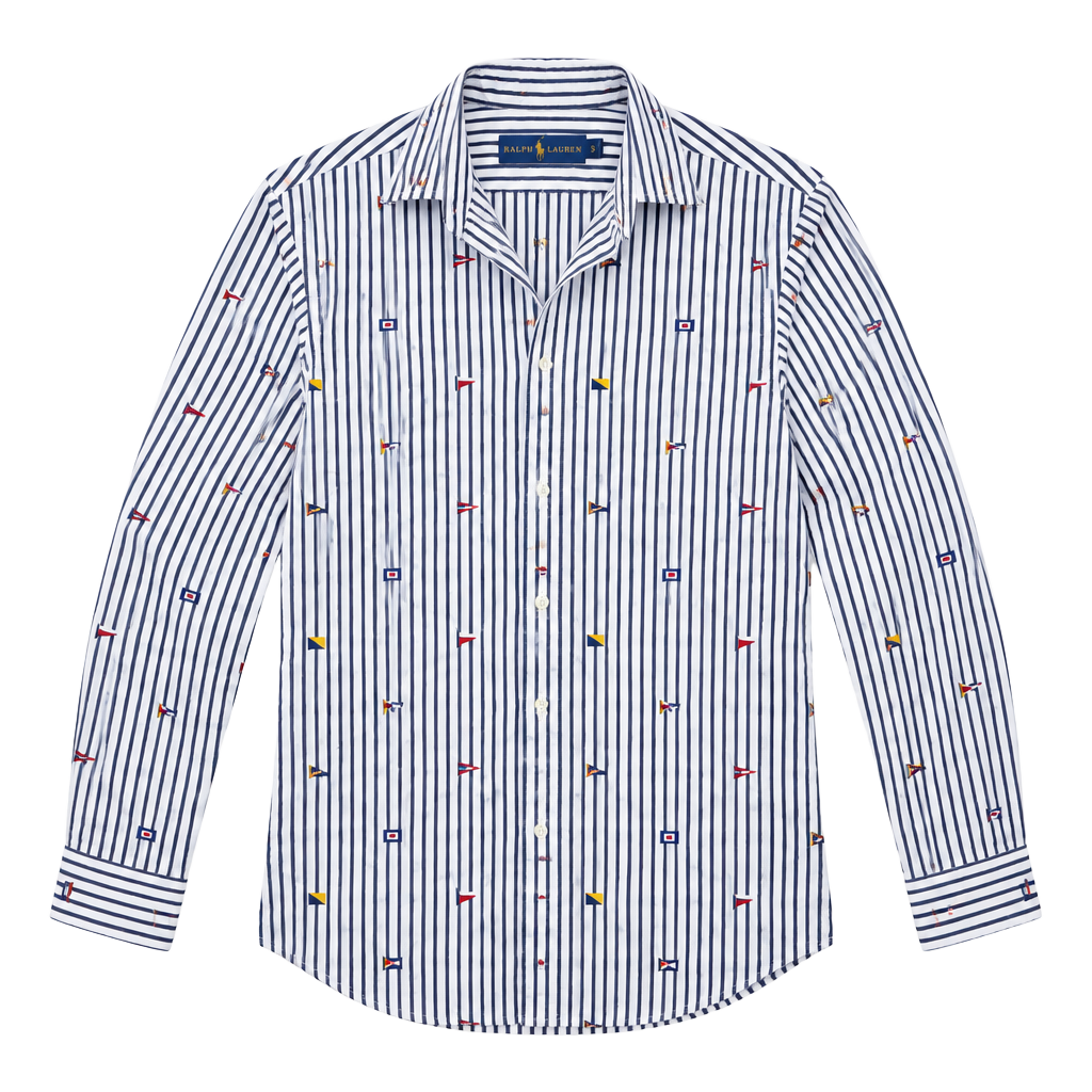Ralph Lauren Nautical Flag Shirt Size S Striped Button Down 1