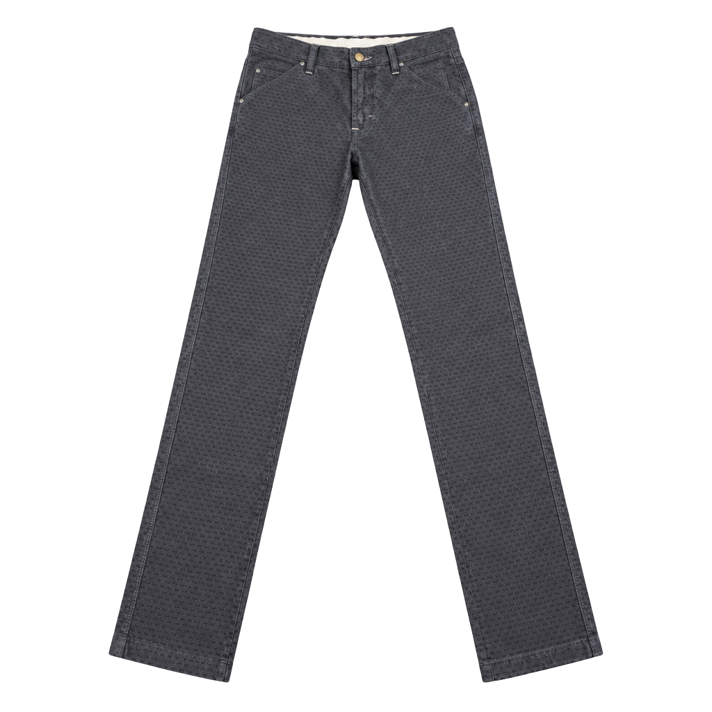 Heaven Two Gemini Pants Size 32 Navy Diamond Pattern Slim Fit Chinos 1