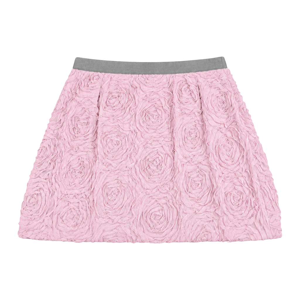 J.Crew Rosette Mini Skirt Size 4 Pink Tulle Mesh Bubble Hem 1