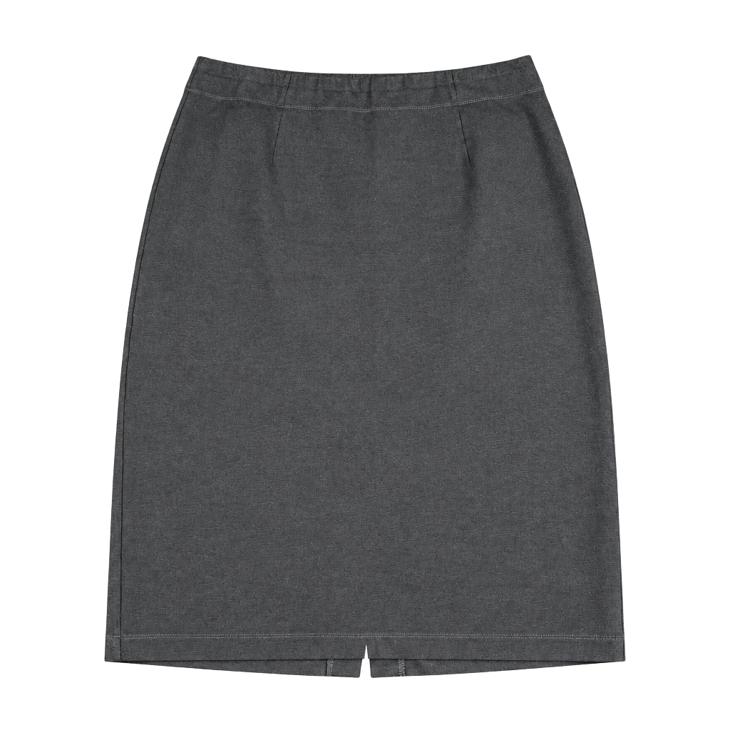 Eileen Fisher Pencil Skirt Size M Black Knit Midi Career Work JS-41 1
