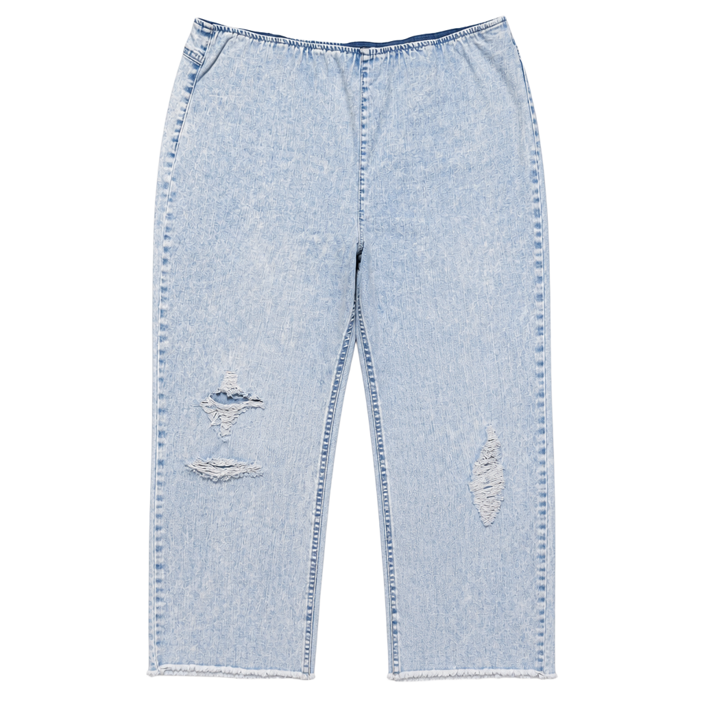 Tinseltown Jeans Size 20W Acid Wash Distressed Raw Hem 1