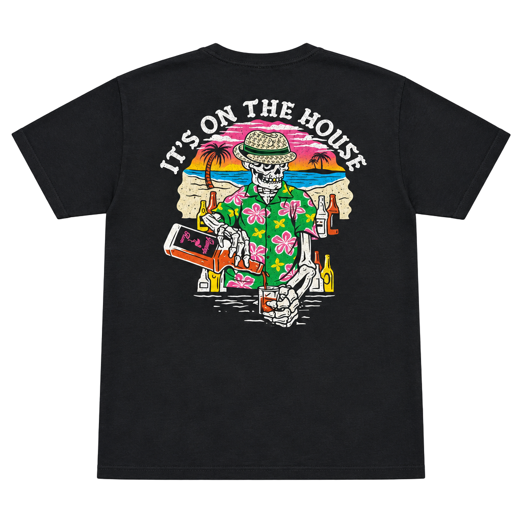 Retro Brand It's On The House Graphic T-Shirt Size XL Black 1