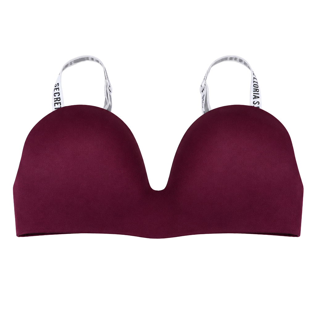 Victoria's Secret Lightly Lined Wireless Bra Size 34DD Burgundy 1