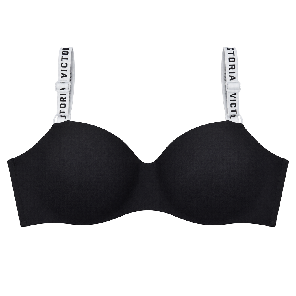 Victoria's Secret T-Shirt Lightly Lined Wireless Bra Size 36DD Black 1