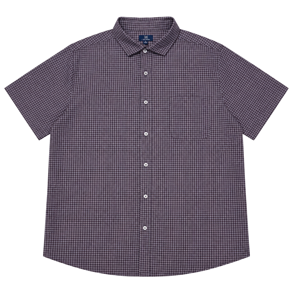 George Short Sleeve Button Down Shirt XL Grey Plaid Check 1