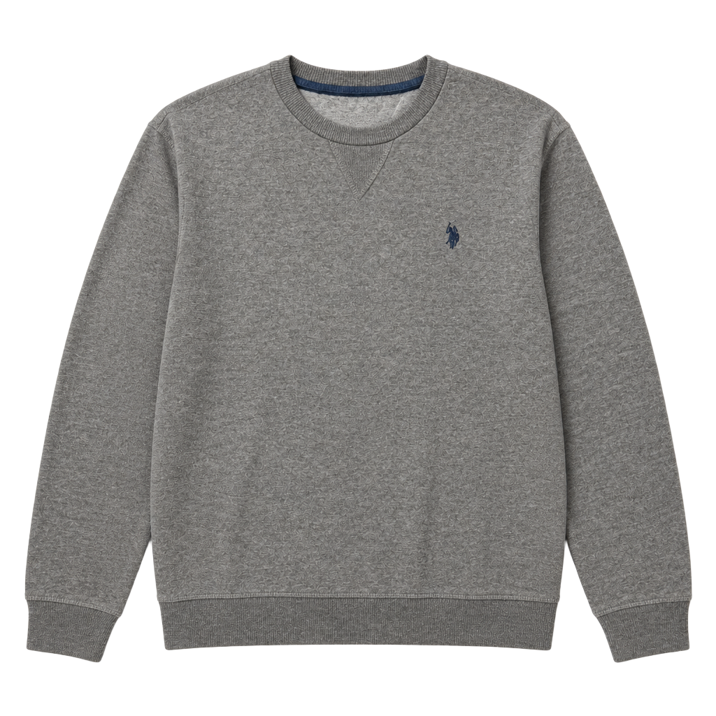 U.S. Polo Assn. Luxury Feel Men's Crewneck Sweatshirt Gray Size L 1