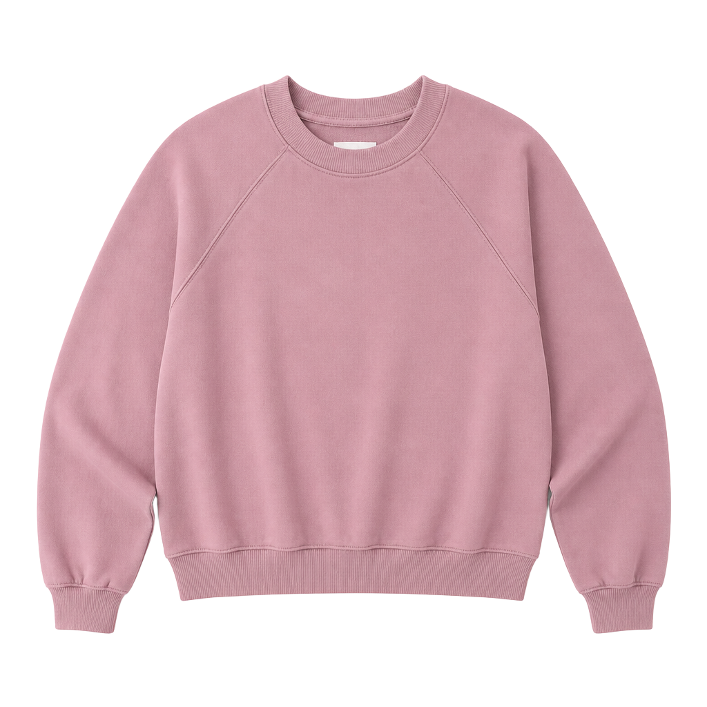 Abercrombie & Fitch Essential Raglan Crewneck Sweatshirt Pink 1