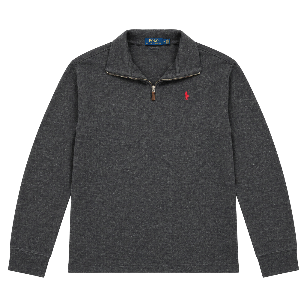 Polo Ralph Lauren Estate Rib 1/4 Zip Pullover Size M Dark Gray 1