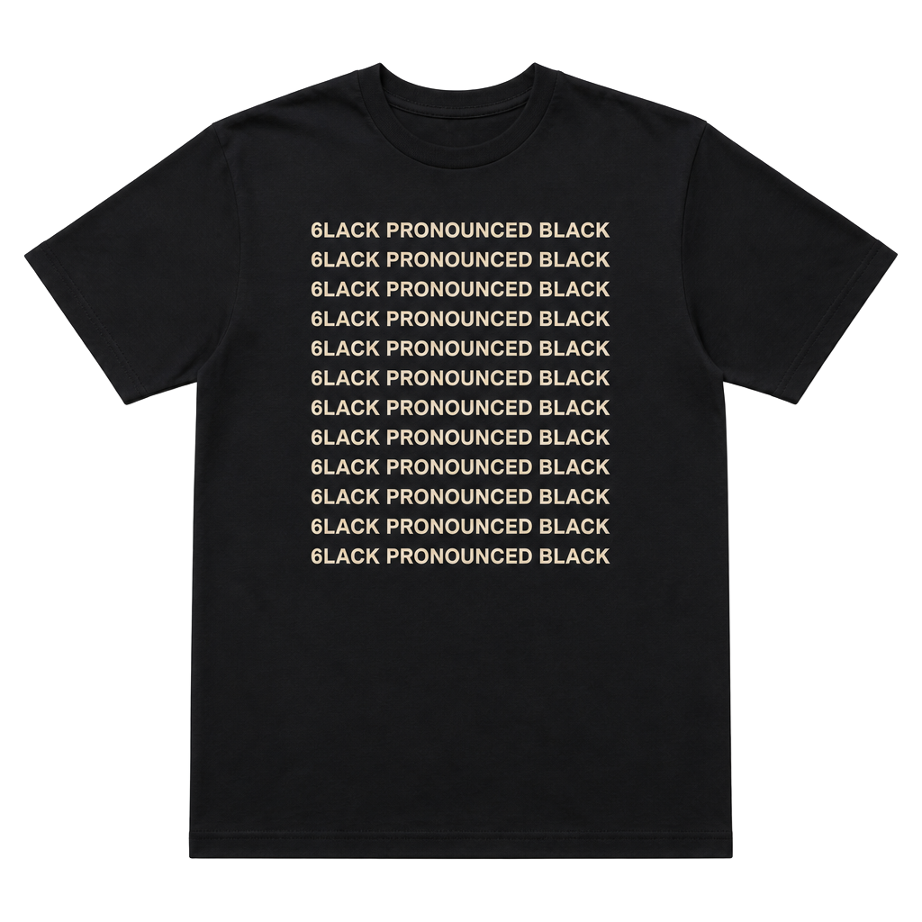 6LACK Pronounced Black Graphic T-Shirt LVRN Merchandise Size L 1