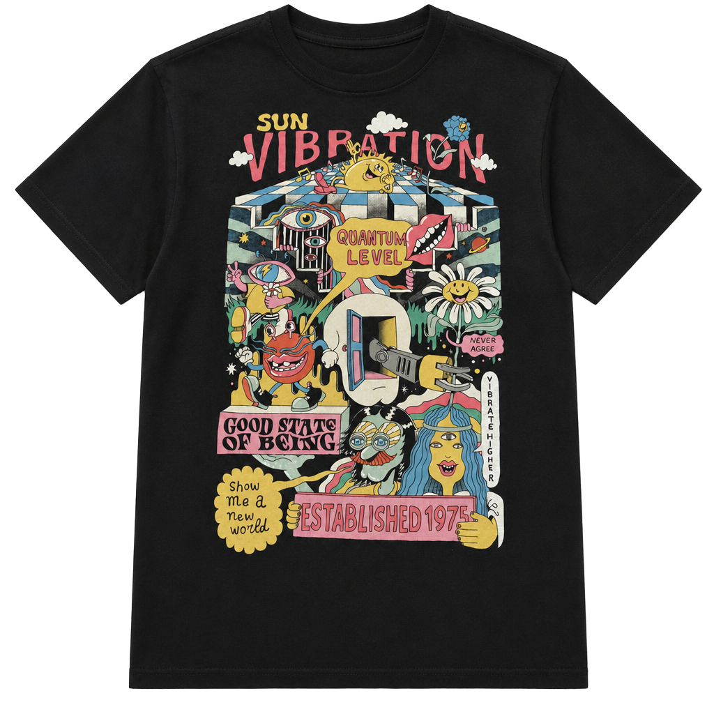 Zara Sun Vibration 'Good State of Being' Graphic T-Shirt 1