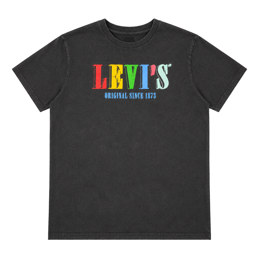 Levi's Graphic T-Shirt Size M Black Original Since 1873 Logo 1