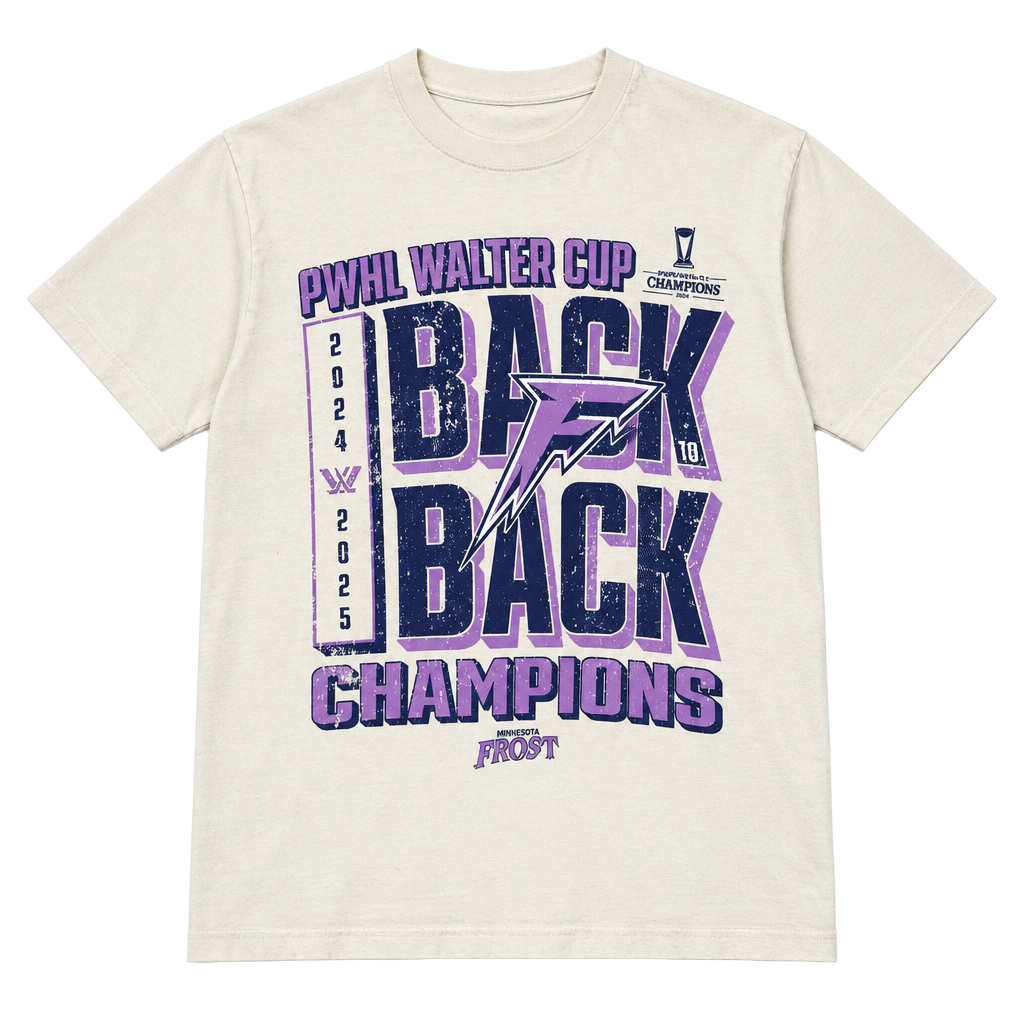 Stadium Essentials Minnesota Frost PWHL Walter Cup Size M T-Shirt 1