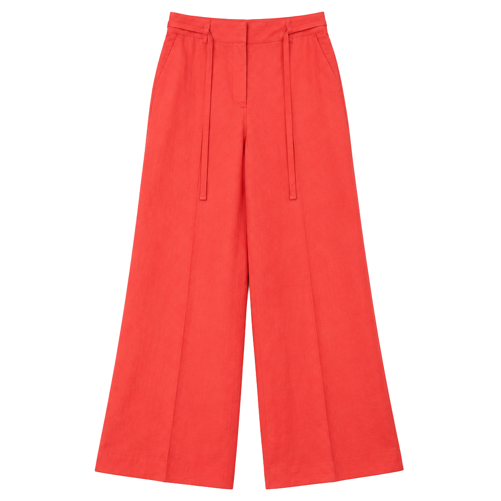 Linen Blend Wide Leg Pants Size 8 Coral Red High Rise Tie Waist
Breezy
Coastal 1