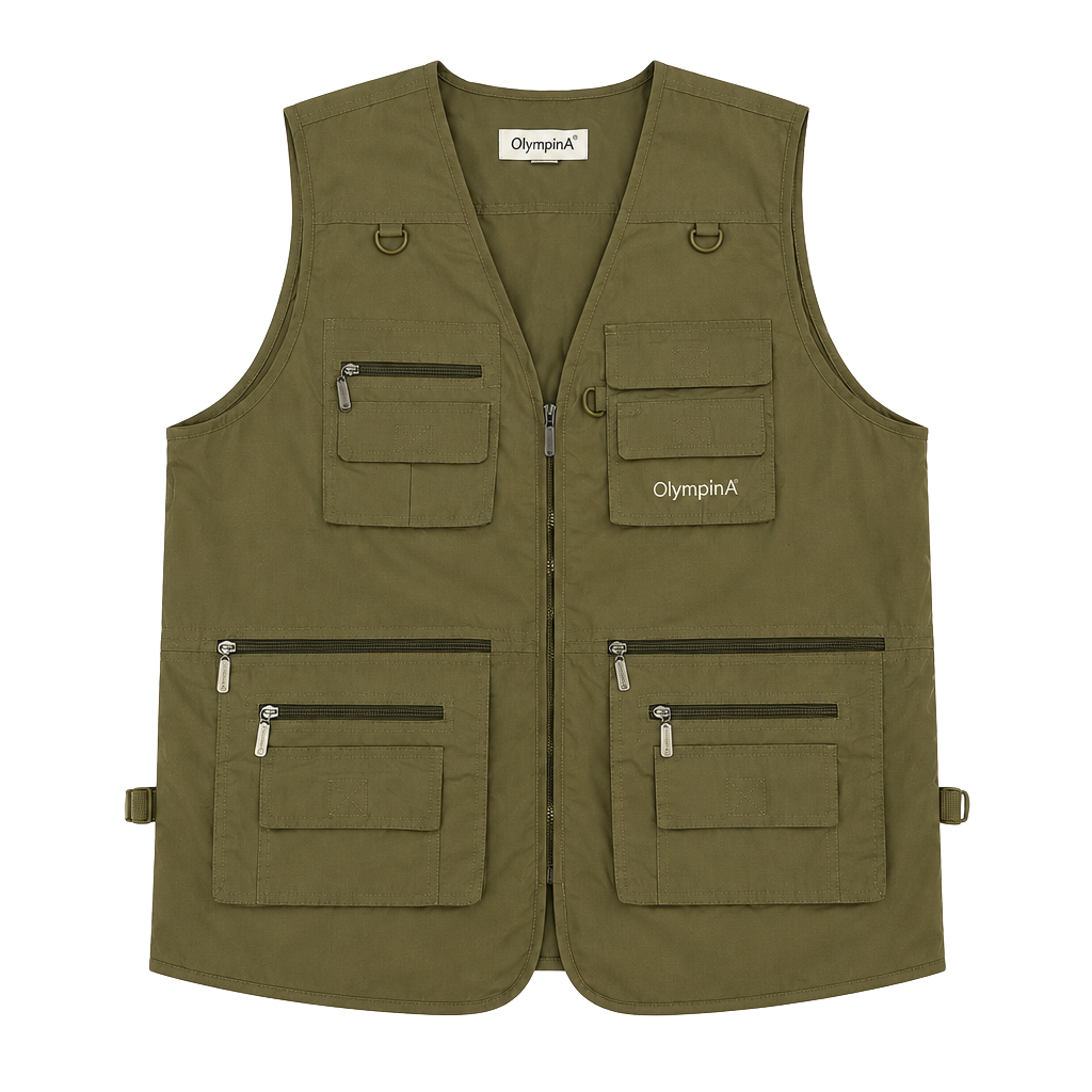 OlympinA Multi Pocket Utility Fishing Vest Size L Brown Outdoor Travel
Hiking 1