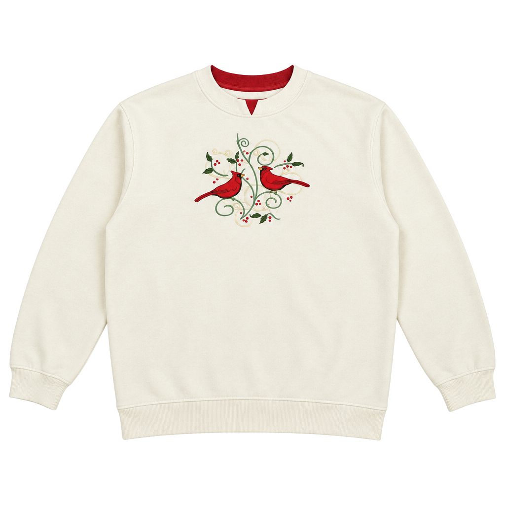 Cardinal Sweatshirt Size L White Embroidered Holiday Crewneck
Grandma chic
Fall 1