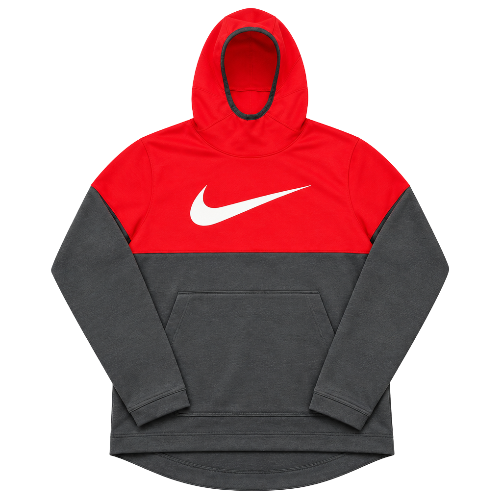Nike Dri-Fit Hoodie Size S Red Black Pullover Sweatshirt 1