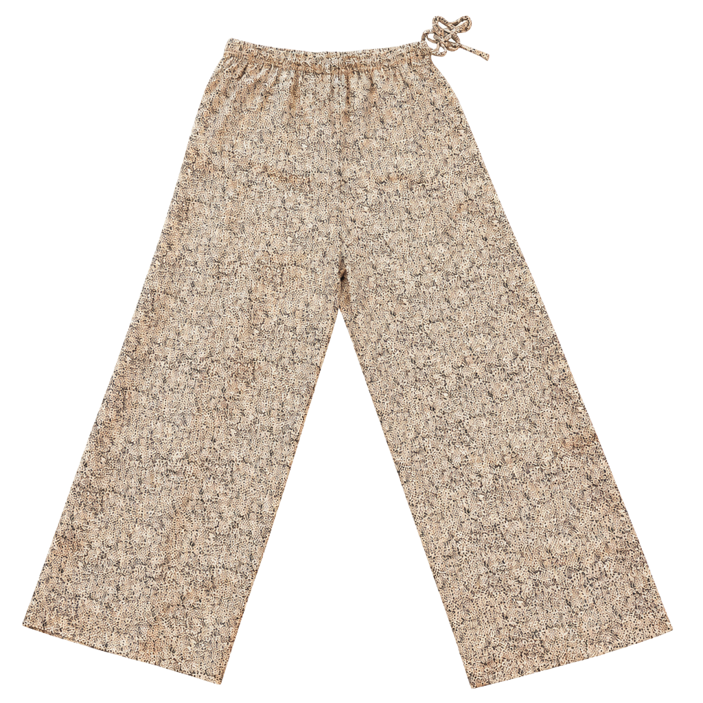 TANGY Collection 100% Mulberry Silk Leopard Print Wide-Leg Pants | Size XL 1