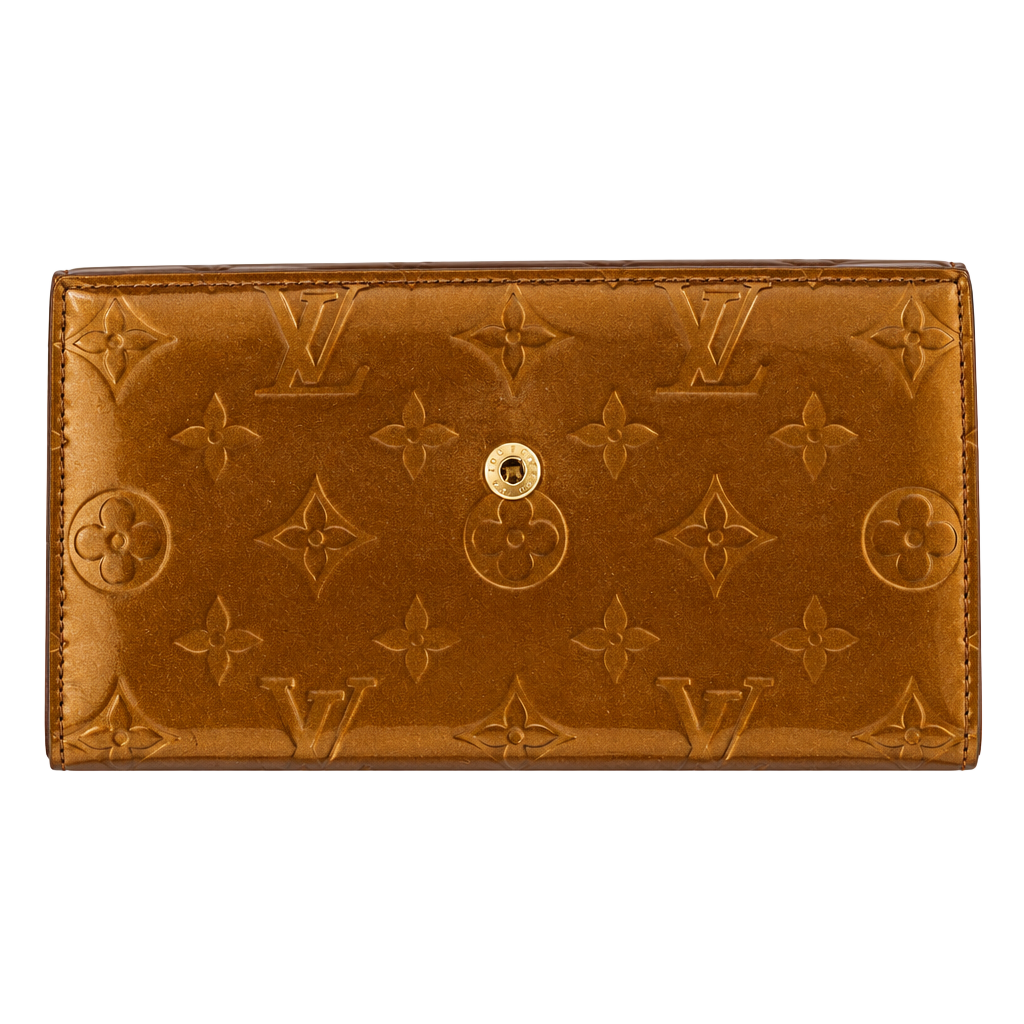 Louis Vuitton Monogram Vernis International Wallet Bronze Patent Leather 1