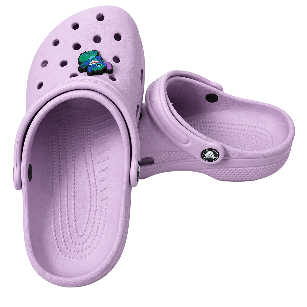 Crocs Classic Clog J1 Lavender Purple With Charms 1