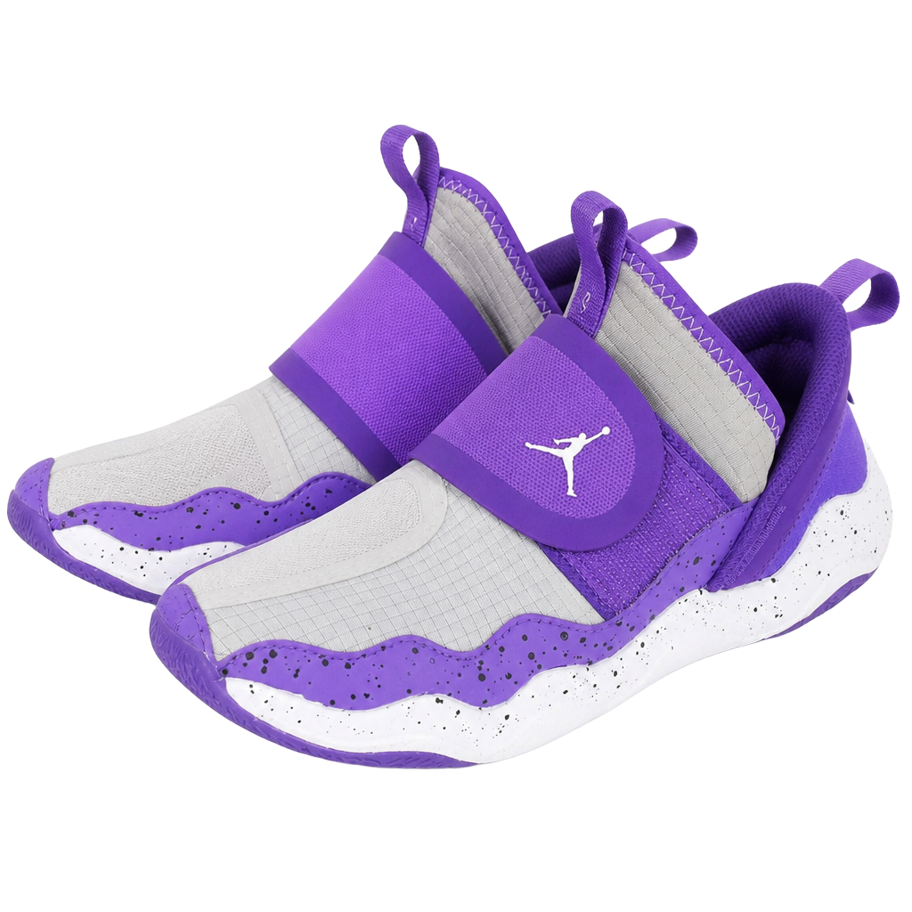 Purple and Gray Slip-On Sneakers 1
