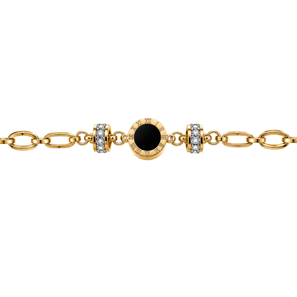 Roman Numeral Rose Gold Stainless Steel Bracelet 1