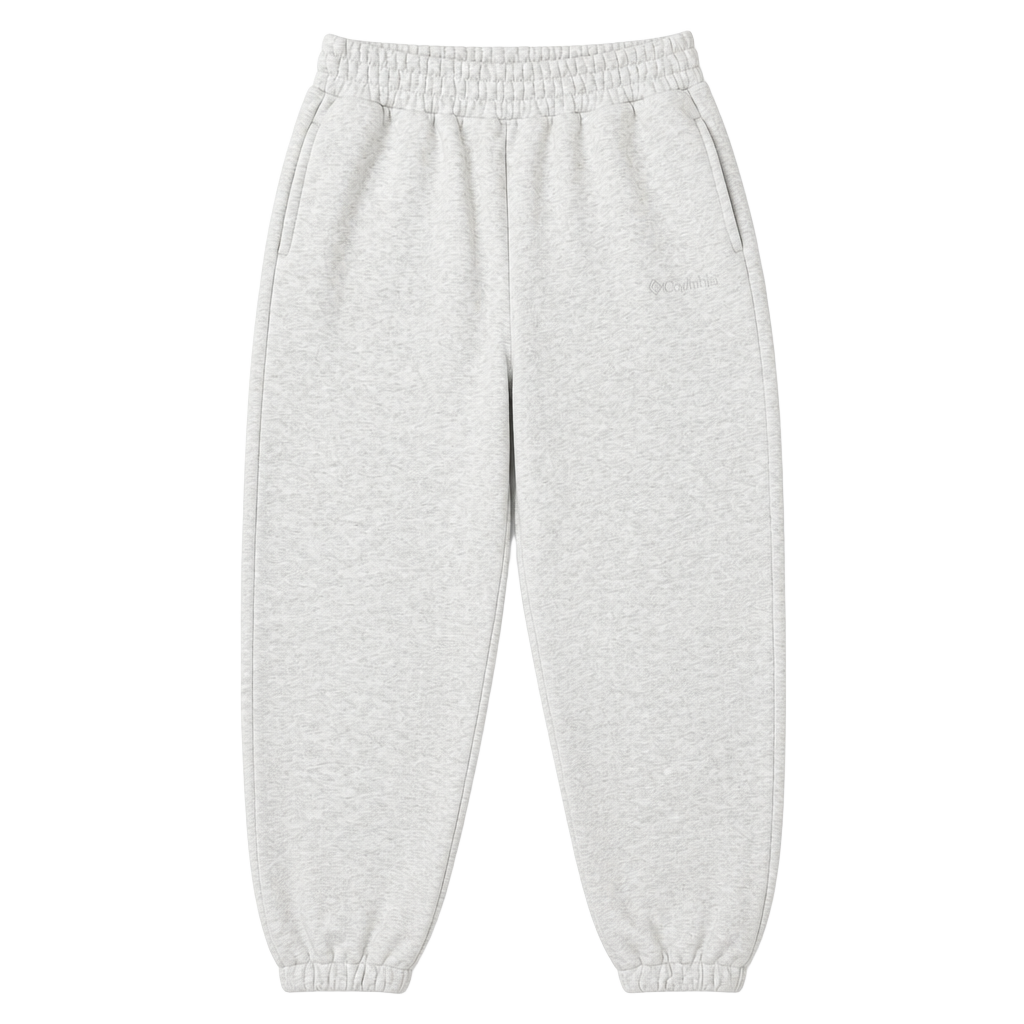 Comfrt Embroidered Logo Sweatpants in Light Heather Grey 1