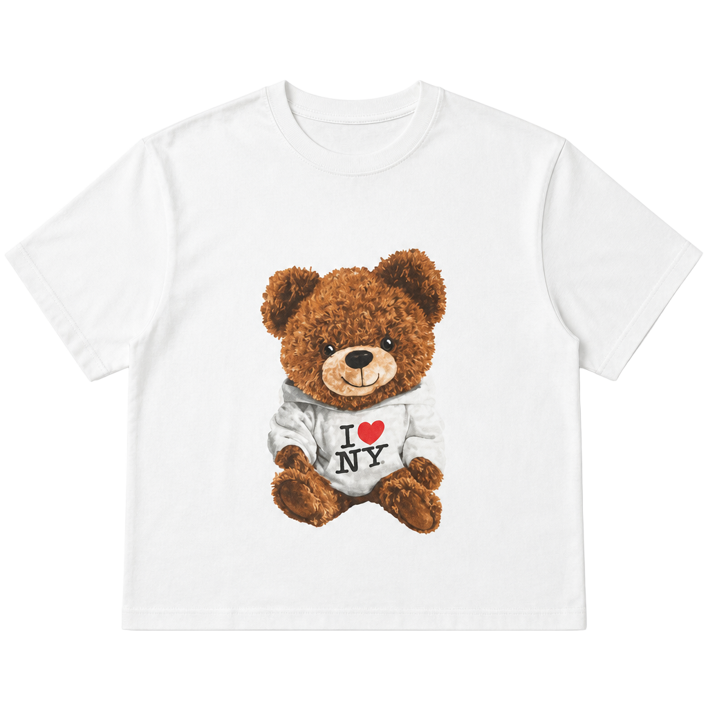 Grayson Threads I Love NY Teddy Bear Graphic T-Shirt White Size S NWT 1