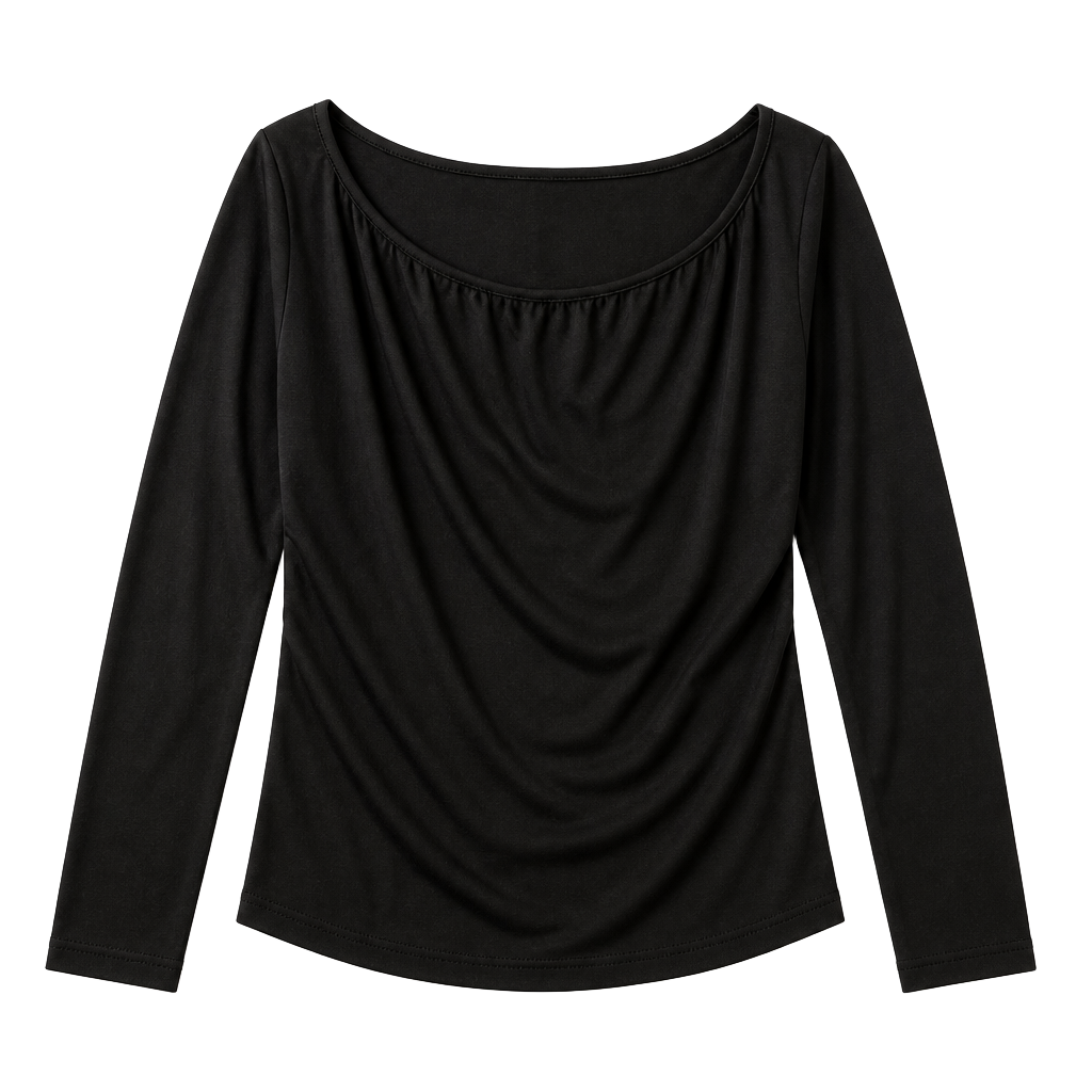Wild Fable Black Off Shoulder Long Sleeve Cinch Waist Top 1