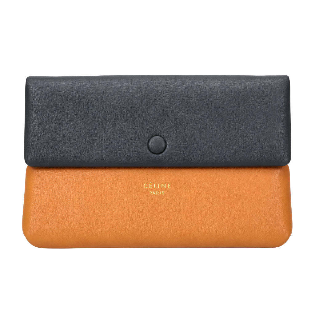 Celine All Soft Pouch Bicolor Leather Clutch Bag 1