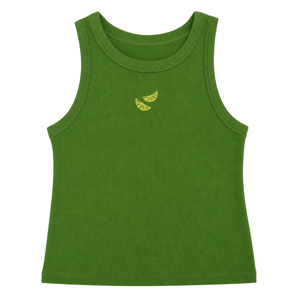 A New Day Green Ribbed Tank Top Size M 1