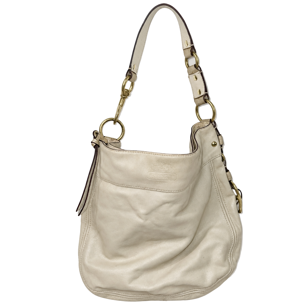 Coach Metallic Gold Leather Hobo Shoulder Bag 1