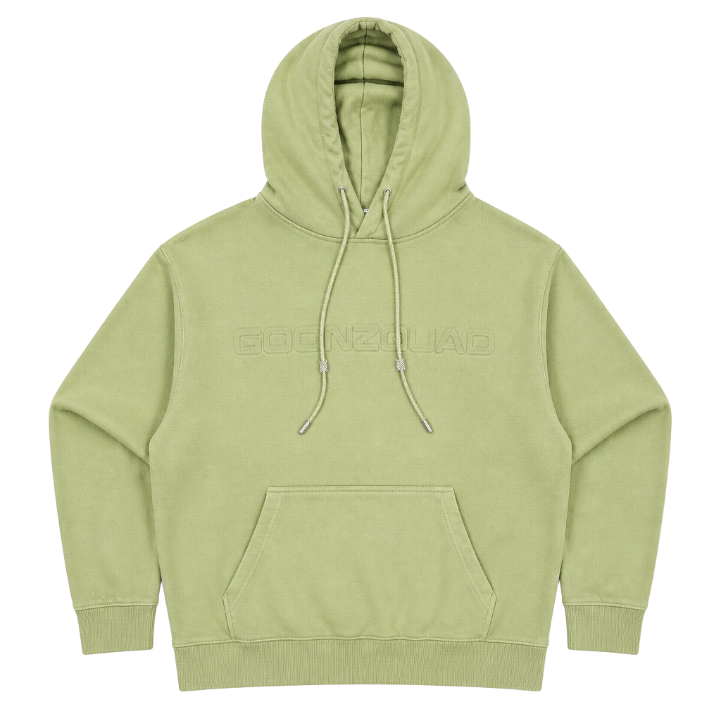 Goonzquad Hoodie Mens Size L Green Embossed Logo Pullover 1
