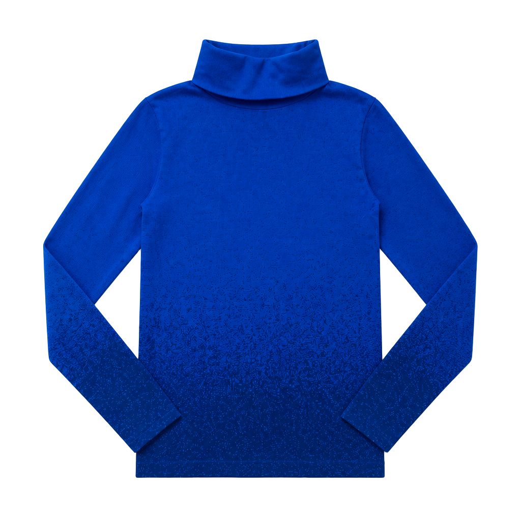 Athleta Women's Blue Ribbed Turtleneck Top Size M Long Sleeve 1