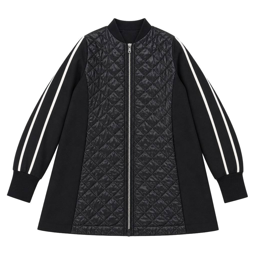 Michael Kors Women's Quilted Bomber Jacket with Contrast Stripe Sleeves.
*Estimated value is $85 on sellraze* 1