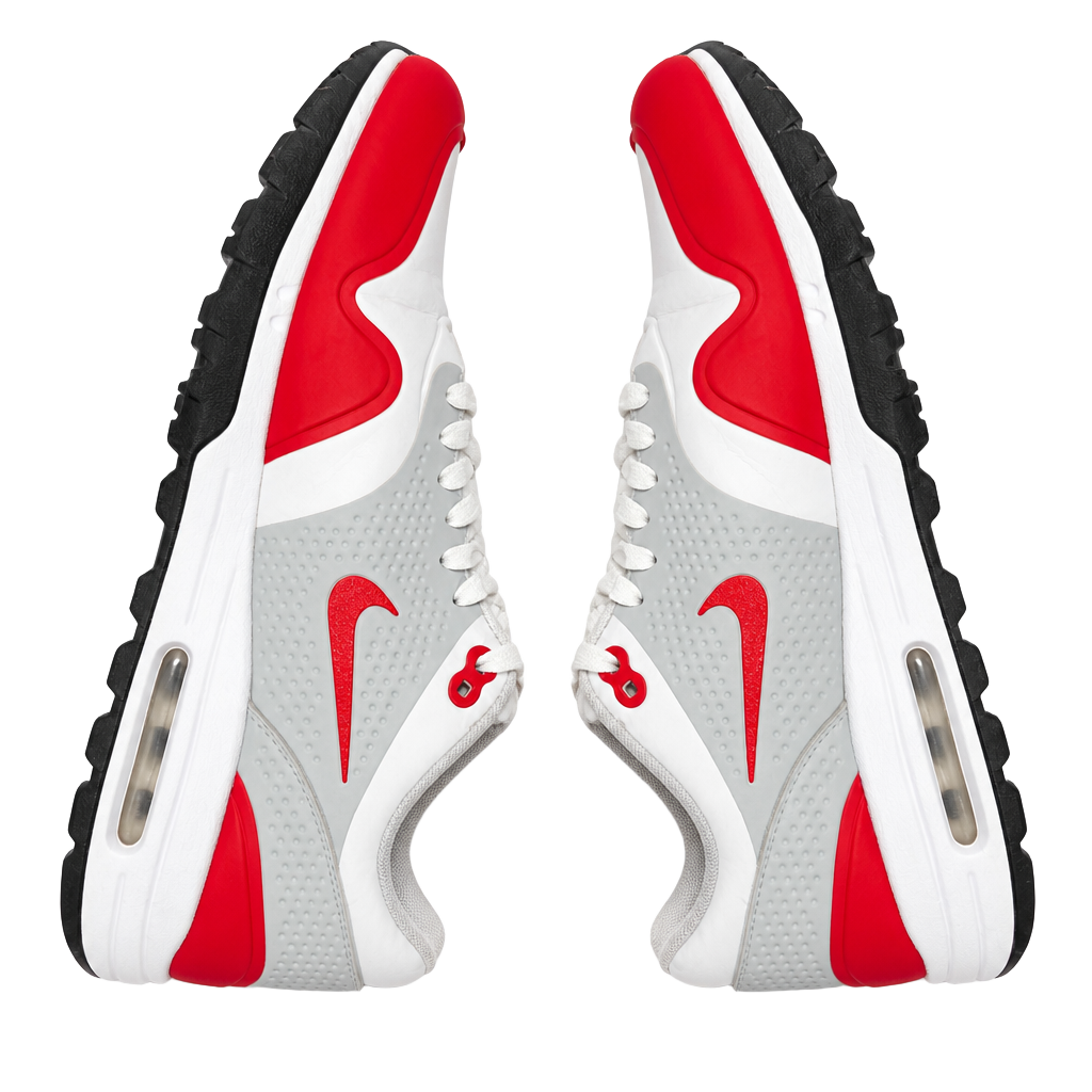 Nike Air Max 1 G golf shoes in the "University Red" colorway 1