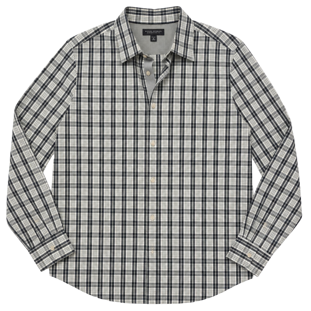 Banana Republic Non-Iron Slim Fit Plaid Shirt 1